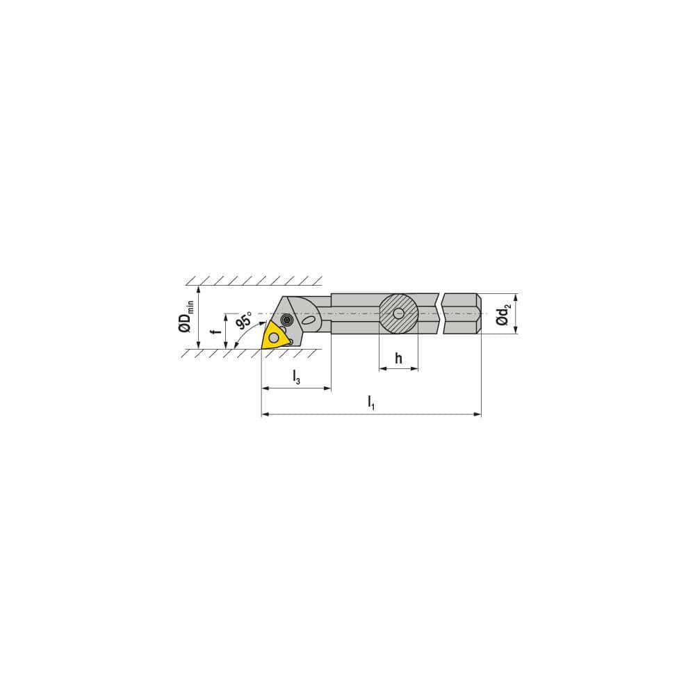 Indexable Boring Bar:  A20Q PWLNR 06-1,  25.00 mm Min Bore,  20.00 mm Shank Dia,  95.00&deg N/A Steel 180.0000″ OAL,  Lever Clamp,