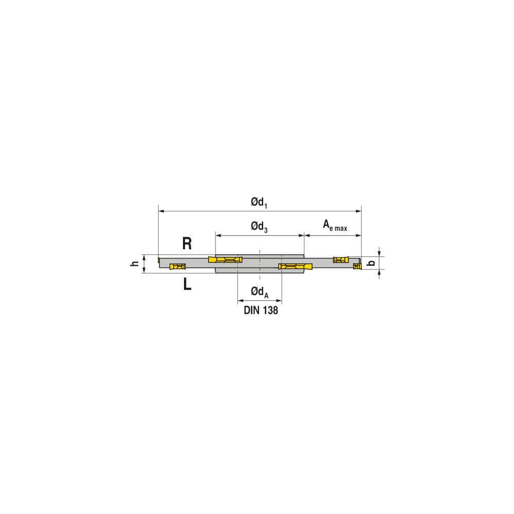 Indexable Slotting Cutter: 8 mm Cutting Width, 125 mm Cutter Dia, Arbor Hole Connection, 32.5 mm Depth of Cut, 40 mm Hole, Neutral Screw, Uses 12 TX Inserts, 6 Teeth, Staggered, Positive, Steel, Black Oxide Finish