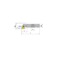 Indexable Boring Bar:  A16M PWLNR 06,  20.00 mm Min Bore,  16.00 mm Shank Dia,  95.00&deg N/A Steel 150.0000″ OAL,  Lever Clamp,