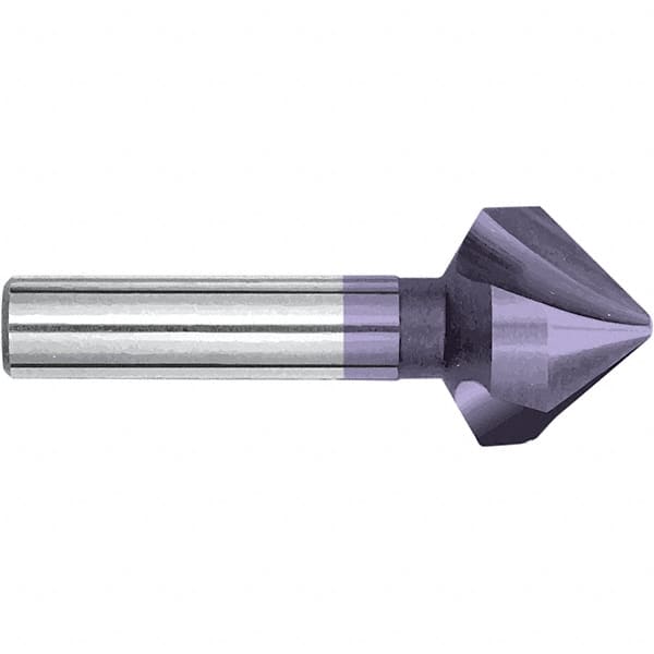 Magafor - 25mm Head Diam, 25/64" Shank Diam, 90° Cobalt Countersink - 2-5/8" OAL, Single End, Straight Shank, Right Hand Cut - Makers Industrial Supply