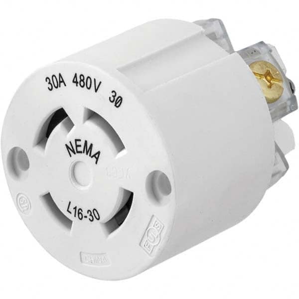 Hubbell Wiring Device-Kellems - 3-Phase Delta 480 VAC 30A NEMA L16-30R Industrial Twist Lock Connector - Makers Industrial Supply