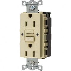 Hubbell Wiring Device-Kellems - GFCI Receptacles Grade: Commercial Color: Ivory - Makers Industrial Supply