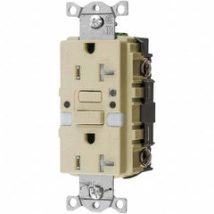 Hubbell Wiring Device-Kellems - GFCI Receptacles Grade: Commercial Color: Ivory - Makers Industrial Supply