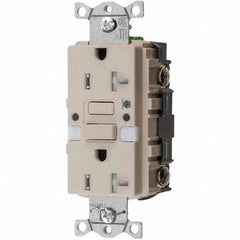 Hubbell Wiring Device-Kellems - GFCI Receptacles Grade: Commercial Color: Light Almond - Makers Industrial Supply