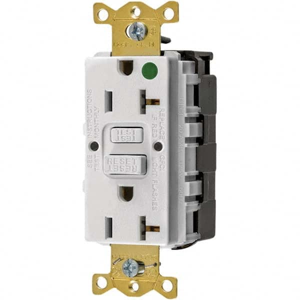 Hubbell Wiring Device-Kellems - GFCI Receptacles Grade: Hospital Color: White - Makers Industrial Supply