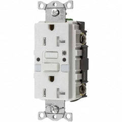 Hubbell Wiring Device-Kellems - GFCI Receptacles Grade: Commercial Color: White - Makers Industrial Supply