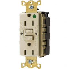 Hubbell Wiring Device-Kellems - GFCI Receptacles Grade: Hospital Color: Ivory - Makers Industrial Supply