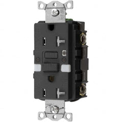 Hubbell Wiring Device-Kellems - GFCI Receptacles Grade: Commercial Color: Black - Makers Industrial Supply