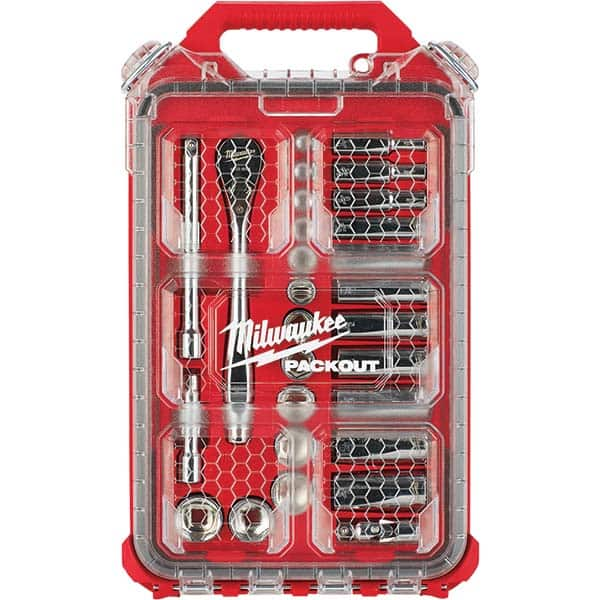 Milwaukee Tool - Socket Sets Measurement Type: SAE Drive Size: 3/8 - Makers Industrial Supply