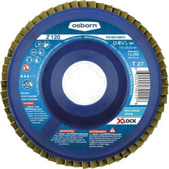 Osborn - 5" 120 Grit 5/8-11 Center Hole Type 27 Zirconia Alumina Flap Disc - Makers Industrial Supply