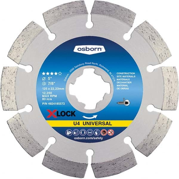 Osborn - 4-1/2 x 0.09, 7/8" Hole Diamond Cutoff Wheel - Makers Industrial Supply