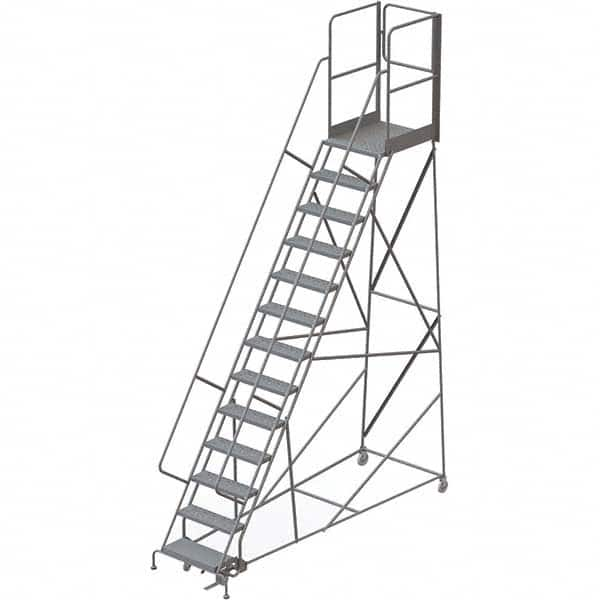 TRI-ARC - Rolling & Wall Mounted Ladders & Platforms Type: Rolling Warehouse Ladder Style: Rolling Platform Ladder - Makers Industrial Supply