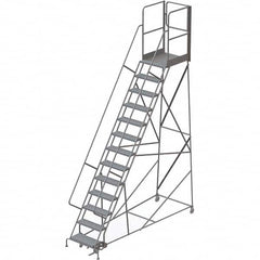 TRI-ARC - Rolling & Wall Mounted Ladders & Platforms Type: Rolling Warehouse Ladder Style: Rolling Platform Ladder - Makers Industrial Supply