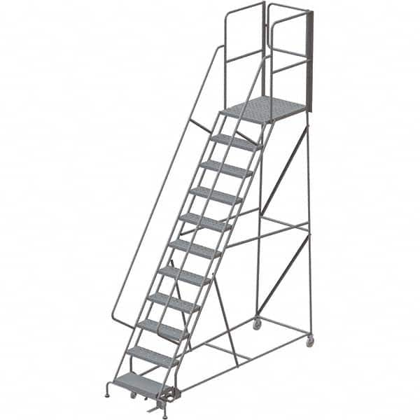 TRI-ARC - Rolling & Wall Mounted Ladders & Platforms Type: Rolling Warehouse Ladder Style: Rolling Platform Ladder - Makers Industrial Supply