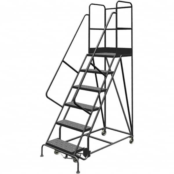 TRI-ARC - Rolling & Wall Mounted Ladders & Platforms Type: Rolling Warehouse Ladder Style: Rolling Platform Ladder - Makers Industrial Supply