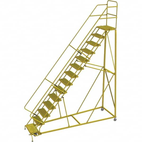 TRI-ARC - Rolling & Wall Mounted Ladders & Platforms Type: Stairway Slope Ladder Style: Forward Descent 50 Degree Incline - Makers Industrial Supply