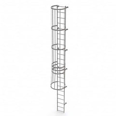 TRI-ARC - Rolling & Wall Mounted Ladders & Platforms Type: Fixed Ladder Style: Safety Cage - Makers Industrial Supply