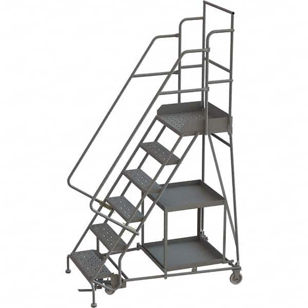 TRI-ARC - Rolling & Wall Mounted Ladders & Platforms Type: Stock-Picking Ladder Style: Rolling Safety Stock Picking Ladder - Makers Industrial Supply