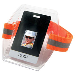 3386HV Hi-Vis Orange Arm Band Id/Badge Holder HV - Makers Industrial Supply