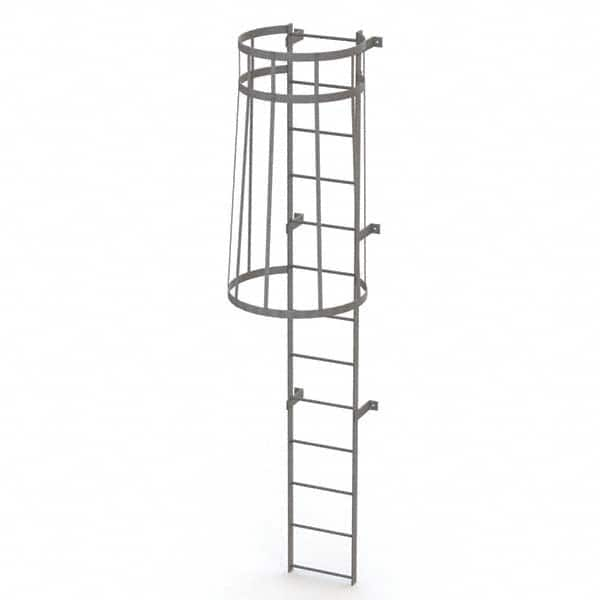 TRI-ARC - Rolling & Wall Mounted Ladders & Platforms Type: Fixed Ladder Style: Safety Cage - Makers Industrial Supply