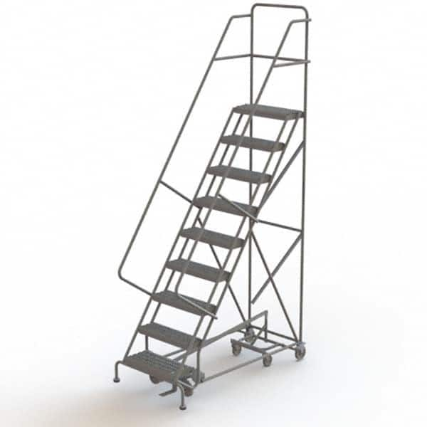 TRI-ARC - Rolling & Wall Mounted Ladders & Platforms Type: All-Directional Ladder Style: Forward Descent 50 Degree Incline - Makers Industrial Supply