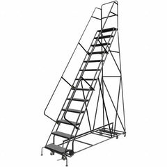 TRI-ARC - Rolling & Wall Mounted Ladders & Platforms Type: All-Directional Ladder Style: Rolling Safety Ladder - Makers Industrial Supply