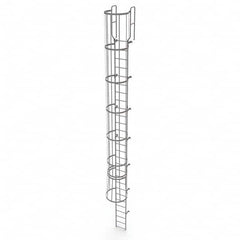 TRI-ARC - Rolling & Wall Mounted Ladders & Platforms Type: Fixed Ladder Style: Safety Cage - Makers Industrial Supply