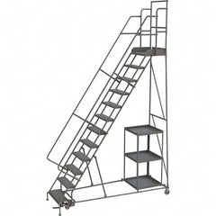 TRI-ARC - Rolling & Wall Mounted Ladders & Platforms Type: Stock-Picking Ladder Style: Rolling Safety Stock Picking Ladder - Makers Industrial Supply