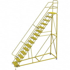 TRI-ARC - Rolling & Wall Mounted Ladders & Platforms Type: Stairway Slope Ladder Style: Forward Descent 50 Degree Incline - Makers Industrial Supply