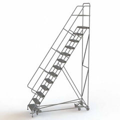 TRI-ARC - Rolling & Wall Mounted Ladders & Platforms Type: All-Directional Ladder Style: Forward Descent 50 Degree Incline - Makers Industrial Supply