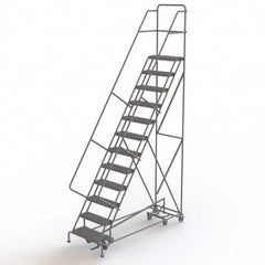 TRI-ARC - Rolling & Wall Mounted Ladders & Platforms Type: All-Directional Ladder Style: Forward Descent 50 Degree Incline - Makers Industrial Supply