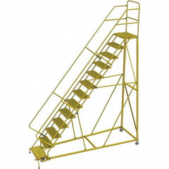 TRI-ARC - Rolling & Wall Mounted Ladders & Platforms Type: Stairway Slope Ladder Style: Forward Descent 50 Degree Incline - Makers Industrial Supply