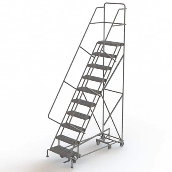 TRI-ARC - Rolling & Wall Mounted Ladders & Platforms Type: All-Directional Ladder Style: Forward Descent 50 Degree Incline - Makers Industrial Supply