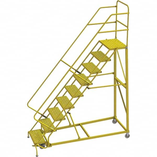 TRI-ARC - Rolling & Wall Mounted Ladders & Platforms Type: Stairway Slope Ladder Style: Forward Descent 50 Degree Incline - Makers Industrial Supply