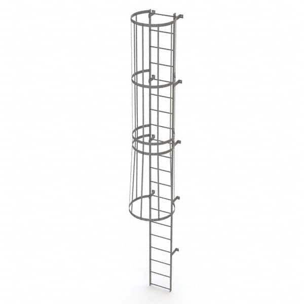 TRI-ARC - Rolling & Wall Mounted Ladders & Platforms Type: Fixed Ladder Style: Safety Cage - Makers Industrial Supply