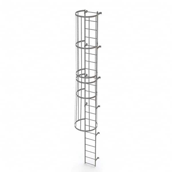 TRI-ARC - Rolling & Wall Mounted Ladders & Platforms Type: Fixed Ladder Style: Safety Cage - Makers Industrial Supply