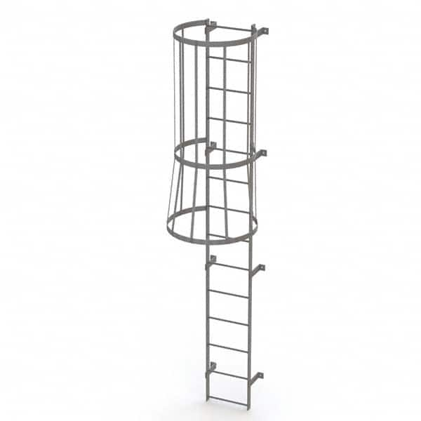 TRI-ARC - Rolling & Wall Mounted Ladders & Platforms Type: Fixed Ladder Style: Safety Cage - Makers Industrial Supply