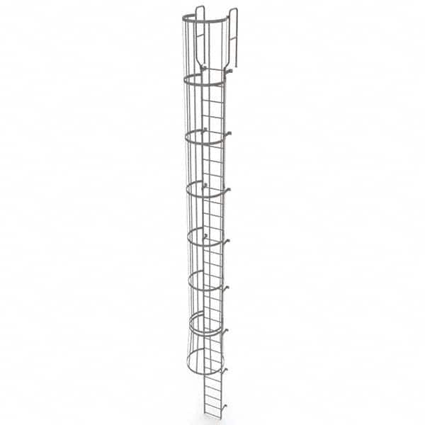 TRI-ARC - Rolling & Wall Mounted Ladders & Platforms Type: Fixed Ladder Style: Safety Cage - Makers Industrial Supply