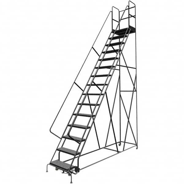 TRI-ARC - Rolling & Wall Mounted Ladders & Platforms Type: Rolling Warehouse Ladder Style: Rolling Platform Ladder - Makers Industrial Supply