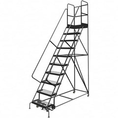 TRI-ARC - Rolling & Wall Mounted Ladders & Platforms Type: Rolling Warehouse Ladder Style: Rolling Platform Ladder - Makers Industrial Supply