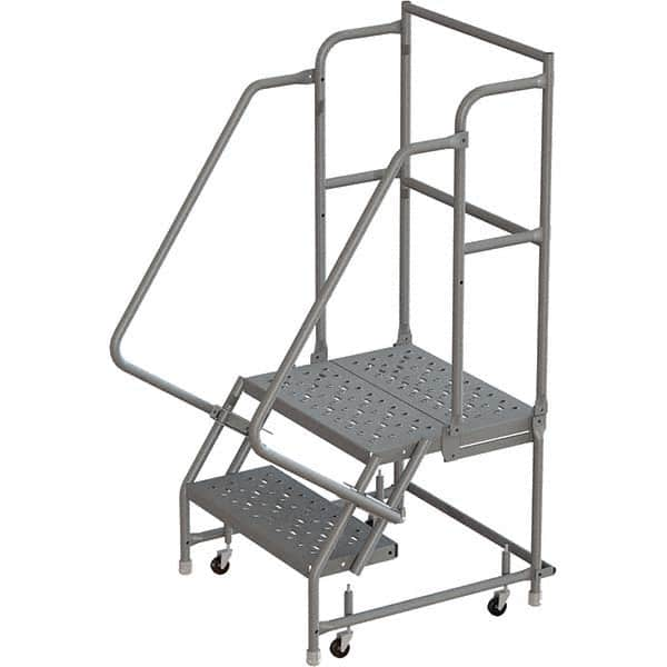 TRI-ARC - Rolling & Wall Mounted Ladders & Platforms Type: Rolling Warehouse Ladder Style: Rolling Platform Ladder - Makers Industrial Supply