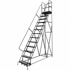 TRI-ARC - Rolling & Wall Mounted Ladders & Platforms Type: Rolling Warehouse Ladder Style: Rolling Platform Ladder - Makers Industrial Supply