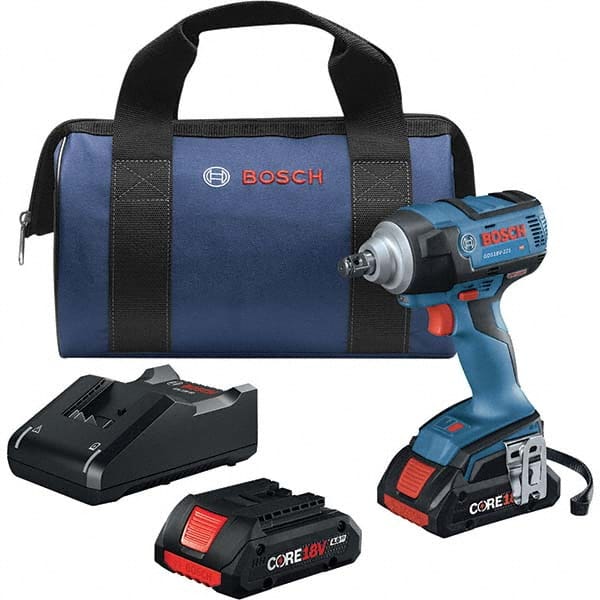 Bosch - Cordless Impact Wrenches & Ratchets Voltage: 18.0 Drive Size (Inch): 1/2 - Makers Industrial Supply