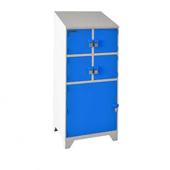 5 Locker Pod Locker: Bright Blue & Light Gray