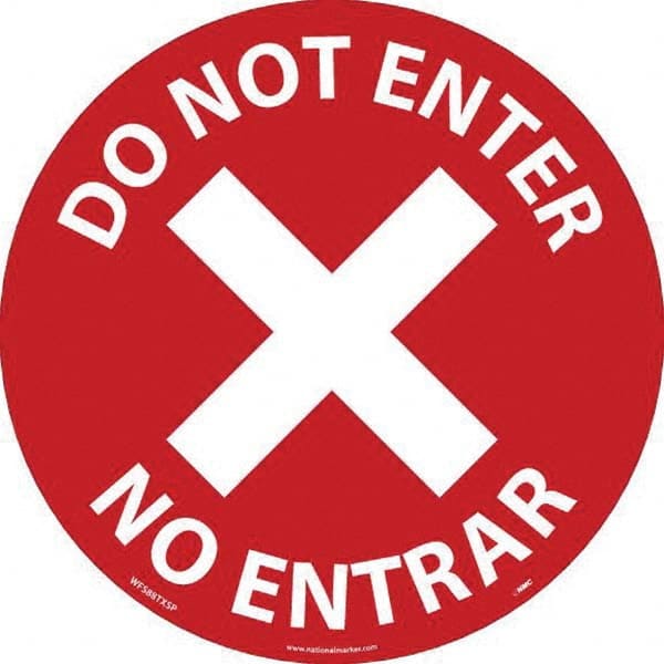 NMC - "Do Not Enter" Adhesive-Backed Floor Sign - Makers Industrial Supply