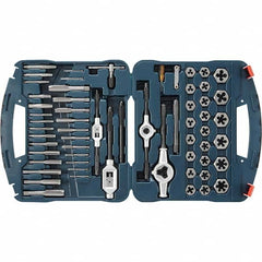 Bosch - Tap & Die Sets Minimum Tap Thread Size (Inch): 6-32 Maximum Tap Thread Size (Inch): 1/4-18 - Makers Industrial Supply