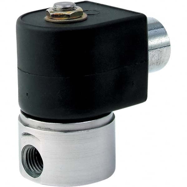 Parker - 24/60 VAC 1/4" NPT Port Brass Two-Way Direct Acting Solenoid Valve - Makers Industrial Supply