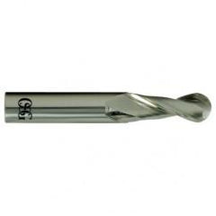 1/4" Dia. - 2-1/2" OAL - Carbide - Ball End HP End Mill-2 FL - Makers Industrial Supply