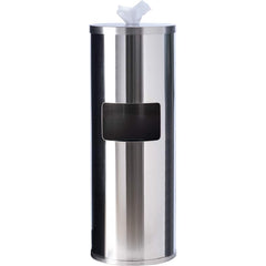 GoodEarth - Wipe Dispensers; For Use With: Wipes ; Dispenser Style: Manual ; Color: Stainless-Steel ; Includes: 7 gallon trash receptacle ; Material: Heavy Gauge Stainless-Steel - Exact Industrial Supply