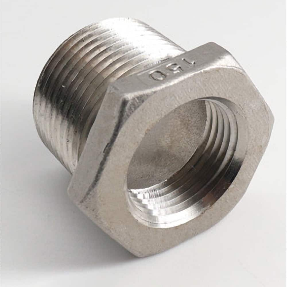 Guardian Worldwide - Stainless Steel Pipe Fittings; Type: Hexagon Bushing ; Fitting Size: 3 x 2-1/2 ; End Connections: MNPT x FNPT ; Material Grade: 304 ; Pressure Rating (psi): 150 ; Length (Inch): 1.93 - Exact Industrial Supply